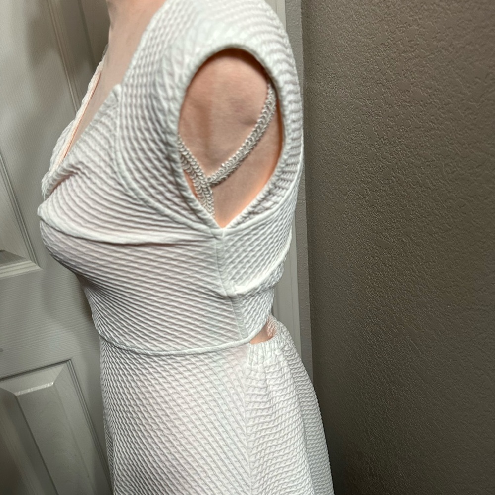 Too Good to Be True Criss Cross Cut Back Ribbed Mini Dress - Picture 2 of 12